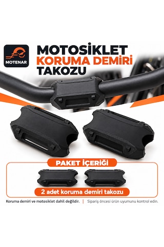 Motenar Motosiklet Koruma Demiri Takozu Siyah Bir Çift