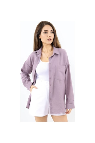 Ritnice Kadın Well Violet Keten Gömlek Mor