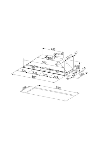 Franke 3050545462 Aspiratör Inca Box Fbı 931H X Led Ankastre Aspi