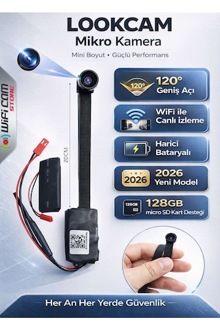 Geniş Açılı Mikro Wifi Güvenlik Kamerası