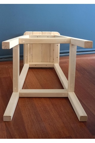 Doğal Ahşap Bar Taburesi, Ham, Zımparalanmış, Cilasız, Yan Sehpa, Dekoratif Stand, 33cmx33cmx72cm Doğal Ahşap