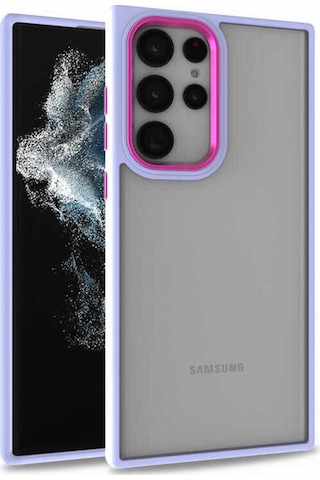 Galaxy S22 Ultra Kılıf Zore Flora Kapak Lila