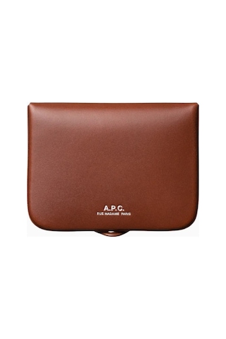 A.p.c Josh Unisex Lüks Bitkisel Deri Bozuk Para Kesesi Cüzdan Kremit Kiremit