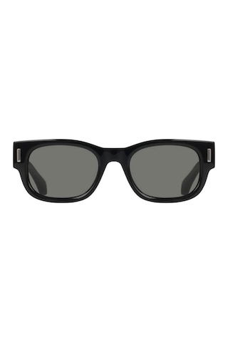 Salvatore Ferragamo Sf 2064se 001 51 Unisex Dikdörtgen Siyah Kemik Güneş Gözlüğü Siyah