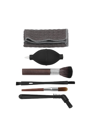 Dofolink Kahve Makinesi Temizlik Seti: 4 Fırça Nilon & Ahşap , Silikon Hava Blower Ve Makyaj Havlusu - Profesyonel Kahve Aletleri Bakımı Diğer