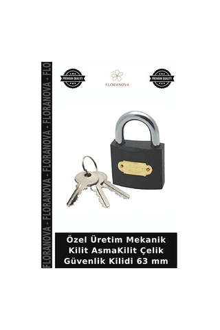 Özel Üretim Mekanik Kilit Asmakilit Çelik Güvenlik Kilidi 63 Mm