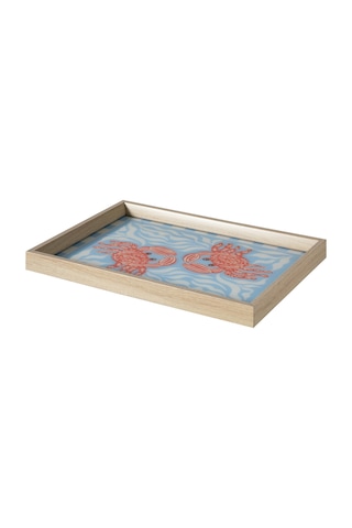 Mudo Home Crabs Dekoratif Tepsi 31x42 Cm Mavi