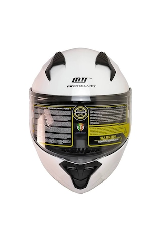 Motosiklet Çene Açılır Kask Güneş Vizörlü Ece 22.06 Sertifikalı New Motor Kaskı V2 Whıte Beyaz