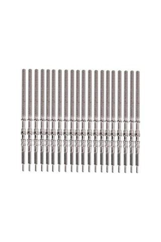 Xurunkeji 20 Adet Hareket Saati Çelik Saplı Kurma Kolu Kiti Saat Parçaları Nh35 Nh36 Nh38 Nh39 Hareket Saati Sapı Yedek Parçaları Gümüş