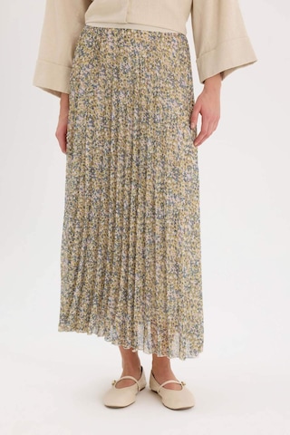 DeFacto Pilise Desenli Şifon Maxi Etek E5454AX25SPGN658 Yeşil