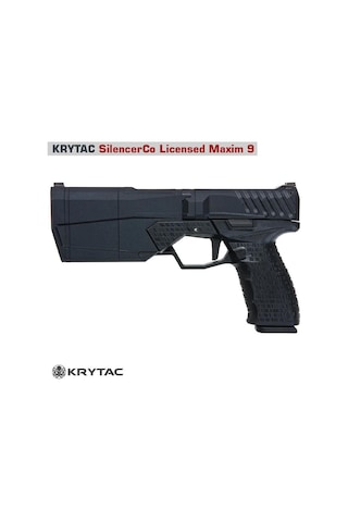 Krytac Silencerco Maxim9 Siyah Gbb Airsoft Tabanca