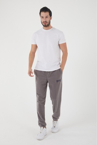 Twenty3 Erkek Regular Nakışlı Paça Lastikli Cepli Polar Eşofman 001