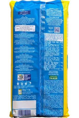 De Cecco Mafaldine 500 G İtalyan Makarna, Dalgalı Şerit Form Sos Tutucu