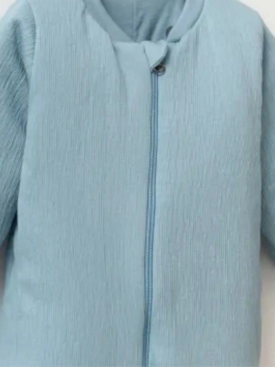 Fermuarlı Bisiklet Yaka Uyku Tulumu Çoraplı Patikli 2,5 Tog Mavi