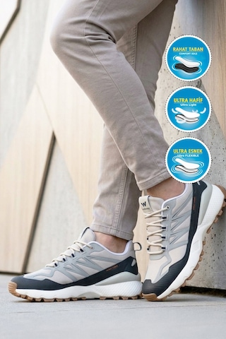 Walkway Buz-gri-lacivert Kaymaz Tabanlı Erkek Spor Ayakkabı Upp Sala 2105 M