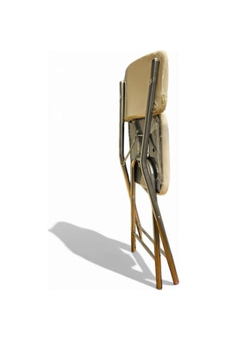 Katlanır Metal Ayaklı Siyah Sandalye - Foldable Metal Legs Chair