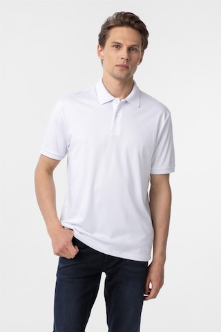 Süvari Beyaz Regular Baskılı Polo Yaka Tişört Beyaz