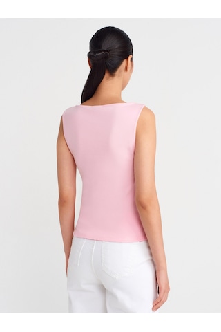 Dilvin 31764 Fermuar Detaylı Top-toz Pembe Toz Pembe