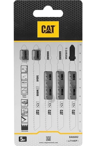 Cat Da06002 5 Parça Profesyonel Ahşap Hızlı/kaba Kesim Dekupaj Testere Bıçağı, Ucu Fr Da06002