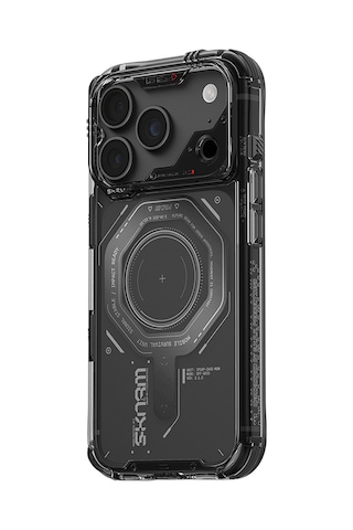 Apple Uyumlu iPhone 18 Pro Max Uyumlu Kılıf Skinarma M-safe Şarj Özellikli Airbag Tasarımlı Magma Kapak Füme