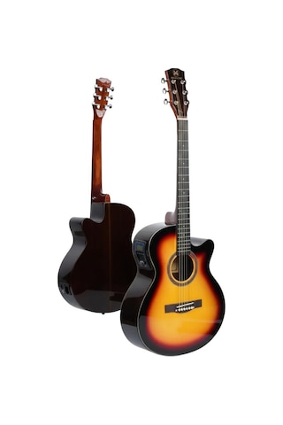 Maxword M501-sb-eq Profesyonel Sunburs Elektro Akustik Gitar Seti 4/4 Yetişkin Seri Üst Segment
