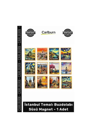 Magnet Hediyelik Hatıra Turistik Dekoratif Şehir Baskılı İstanbul Temalı Buzdolabı Süsü Magnet 65145923