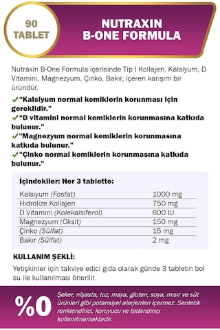 B-one Formula 90 Tablet 2 Adet