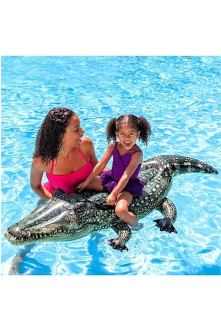 Gerçekçi Timsah Binici 170x86 Cm İntex - 57551 Lisinya Alithestereo Çok Renkli