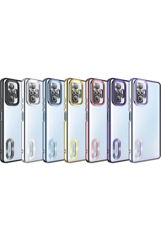 Noktaks - Xiaomi Uyumlu Xiaomi Redmi Note 10 Pro - Kılıf Kamera Korumalı Tatlı Sert Omega Kapak - Lila