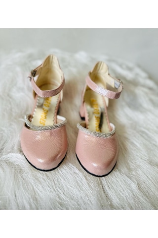 Gala Taş Detaylı Çocuk Topuklu Ayk. Pudra
