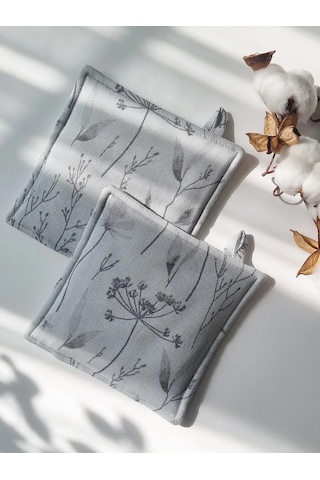 Emılıy Home Pamuklu Tutacak Seti 391298337 Gri