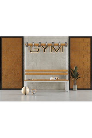 Ayakkabılıksız 4 Ayaklı Çift Taraflı Bank, Kanca Şeritli Bank, 14 Kanca, 150x85x170 Cm, Spor Bankı