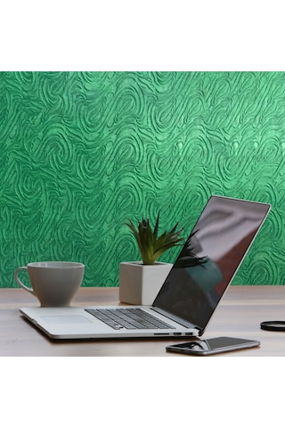 Tink 3d Kendinden Yapışkanlı Akustik Keçe Panel Dalgalı Desenli 52x98 Cm 2 Adet 1 M² Yeşil