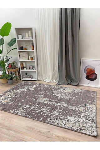 Beyaz Bej Çift Taraflı Modern Yıkanabilir Antibakteriyel Halı - Yo10407b Beyaz - Bej