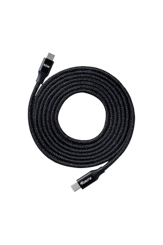 Eco-cc Siyah Usb-c-c Örgülü Kablo 2 M, 60 W Hızlı Şarj