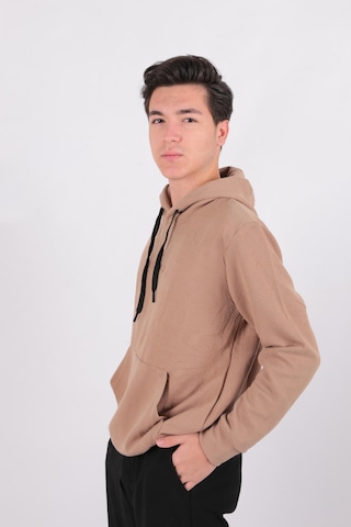 Five Pocket Fp24b2124 Erkek Kapşonlu Kanguru Cepli Sweatshirt Vizon