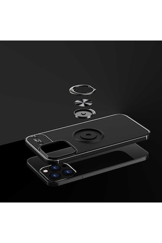 Apple Uyumlu iPhone 14 Pro Max Uyumlu Zore Ravel Silikon Kılıf-siyah-mavi Siyah-Mavi -