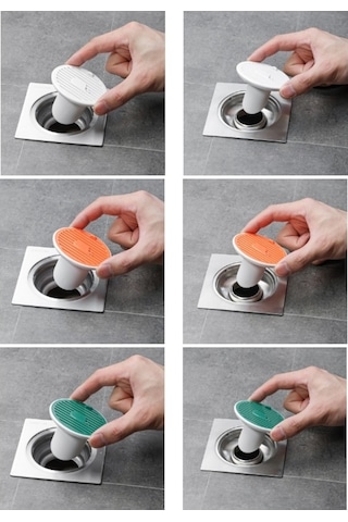 Tongxida Kanalizasyon Deodorantlı Yer Sifonu Kapağı, Manyetik, Pratik Çözüm Turuncu