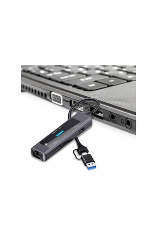 Trendooze 5 Adet Bağlantı Birimi Usb C Hub Splitter Pratik Multi İletişim Merkezi 10,2cmx2,4cmx1,4cm