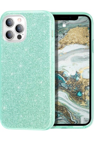 Apple Uyumlu iPhone 12 Pro Max Kilif ???Zore Eni Parildayan Tasli Kilif 462290412