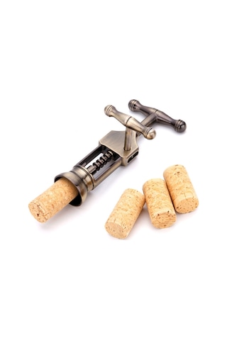 Retro Zamak Şarap Şişesi Tirbuşon Açıcı Mutfak Bar Aracı Diğer