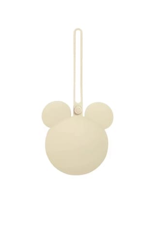 Mickey Mouse Silikon Emzik Kutusu - Emzik Saklama Kabı - Hijyenik Ve Askılı Tasarım Bej Açık Bej