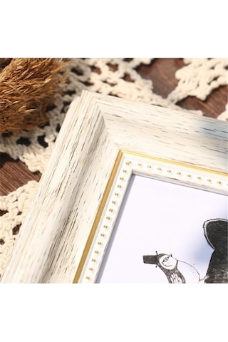 Novahub Altın Ve Mavi Retro Stili Evfotoğraf Çerçevesi, Masaüstü Dekor, 10.2x15.2cm, Dekoratif Duvar Arka Plan