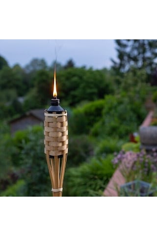 10 Pcs 90 Cm Bamboo Torch 10 Adet Vıp 90 Cm Bambu Meşale Bahçe Aydınlatma Kır Düğünü Kortej Işıkları