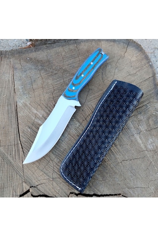 Av Bıçağı Bushcraft Avcı Bıçağı Kamp Bıçağı El Yapımı Hg-Bp08 Mavi
