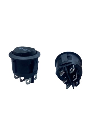 Ic-134-6 Yuvarlak Anh.on-off-on 6p Siyah