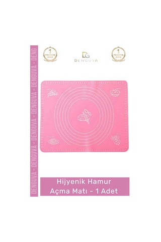 Hamurmatı Silikon Silpat Şeker Hamuru Hazırlama Örtüsü Kaymaz Ölçülü Yapışmaz 50x40cm Hamur Açma Ma Çok Renkli