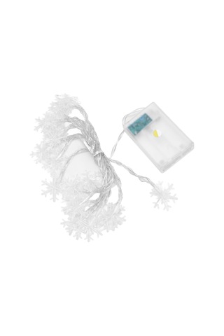 Shineyee Noel Kar Tanesi Led Işık Zinciri, 3m 20 Işık, Pil Kutusu Besleme Piller Dahil Değil , Sıcak Beyaz, Sürekli Ve Parıltı Modu, Noel, Parti, Odalar İçin Dekorasyon Diğer