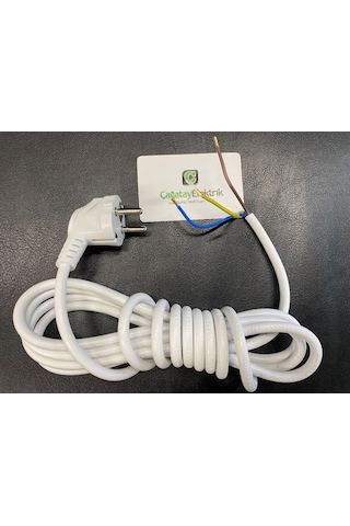 Fişli Topraklı Uzatma Kablosu Tam Bakır 3x1mm 2 metre