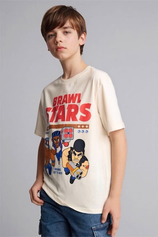 Defacto Brawl Stars New Regular Fıt Ekru Erkek Çocuk T-shirt G8946a8/er99